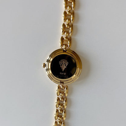 Gucci 1990s Interchangeable Bezel Gold Plated Rice Chain Watch with 6 bezels, case (160mm)