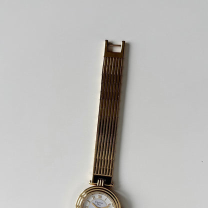 Dior 1990s Round Dial Gold Plated Watch