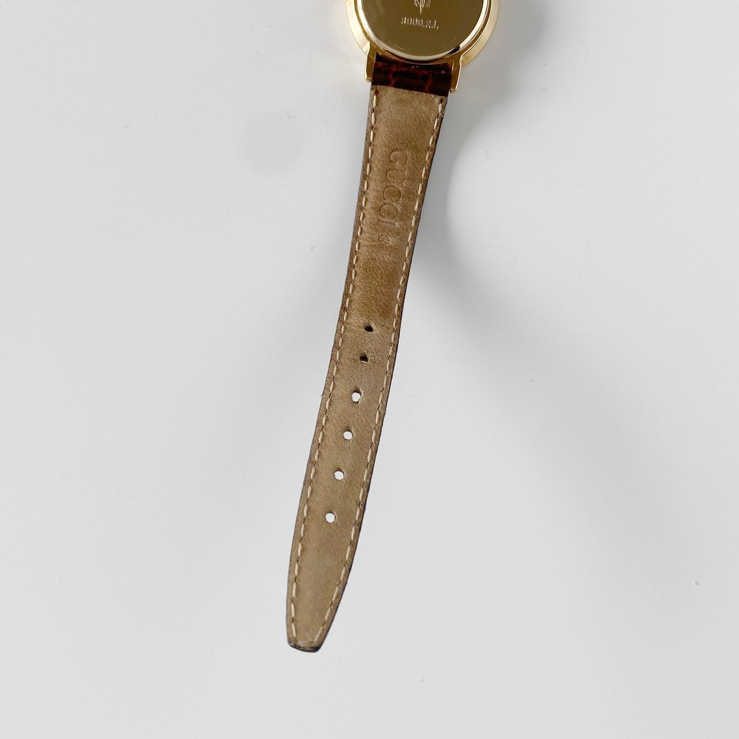 Gucci 1990s Gold Plated Round Watch