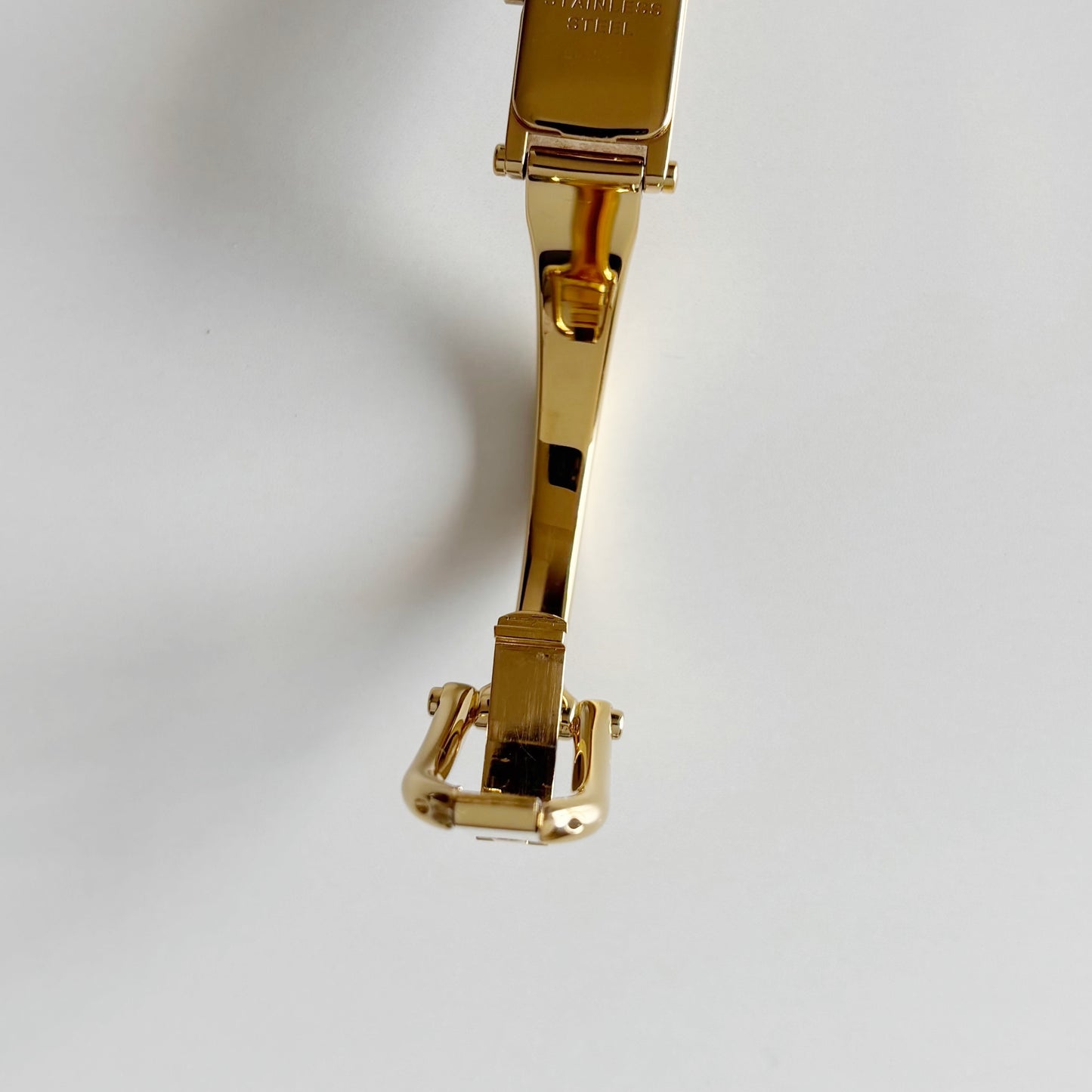 Gucci 1990s Seashell Dial Gold Plated Bangle Watch