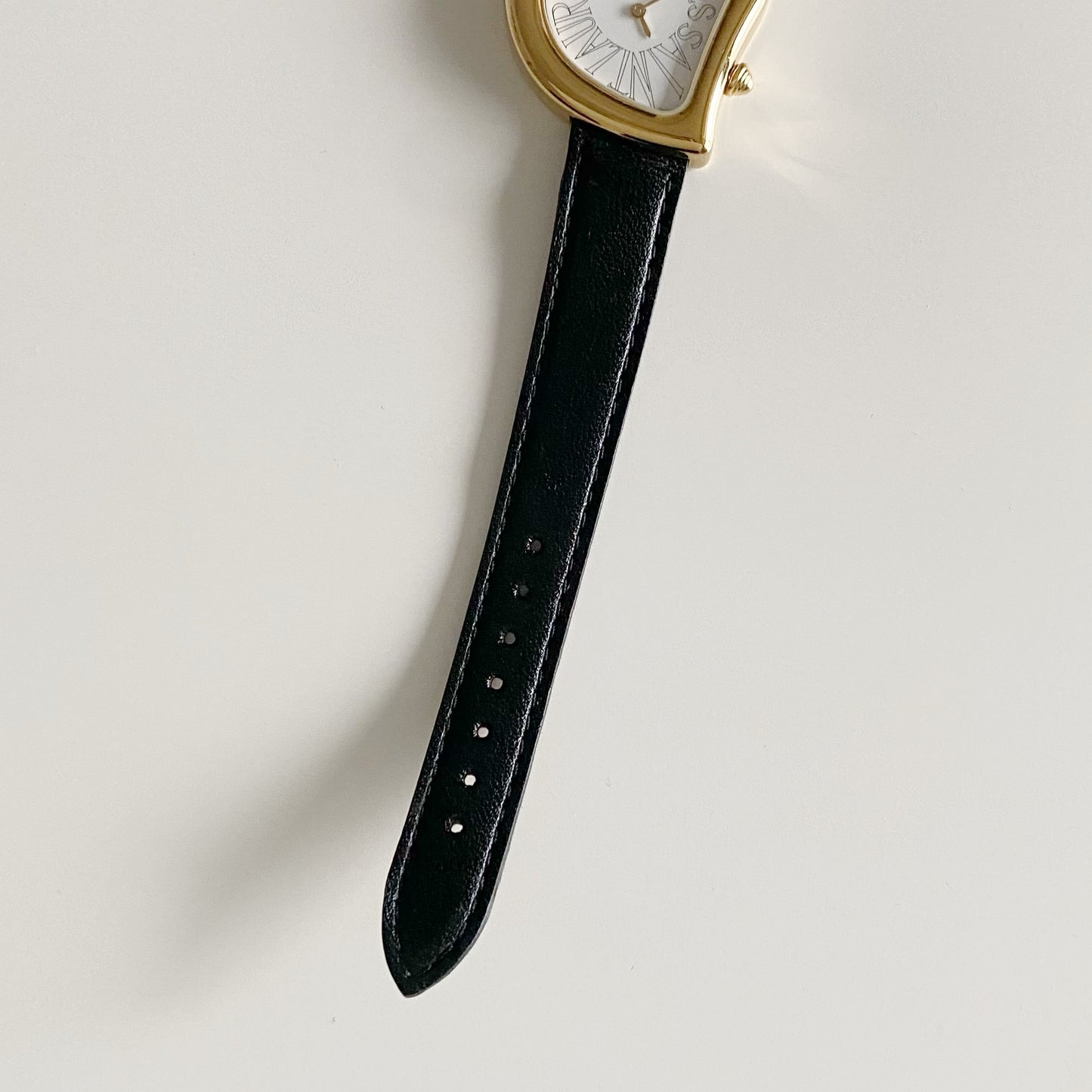 Yves Saint Laurent 1990s Heart Shaped Dial Gold Plated Watch