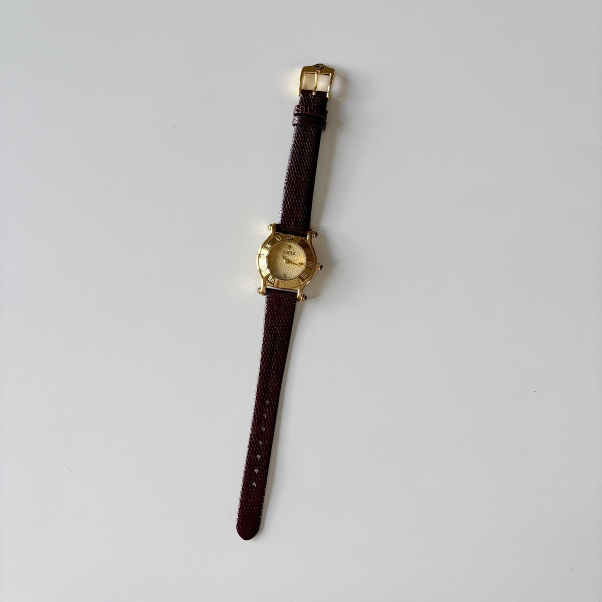 Gucci 1990s Gold Round Dial Watch