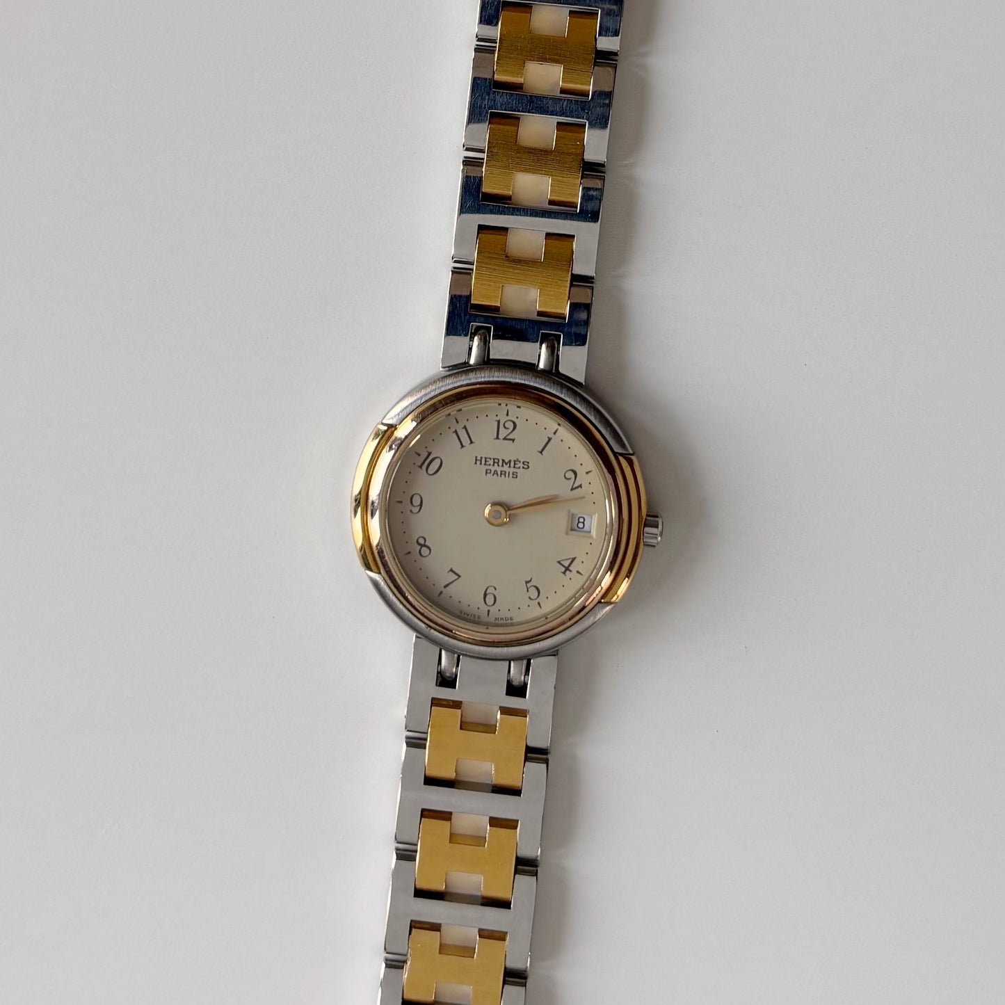 Hermes 1990s Windsor Two Tone Watch