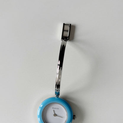 Gucci 1990s Interchangeable Bezel Stainless steel Bangle Watch with 12 bezels, case (Small)
