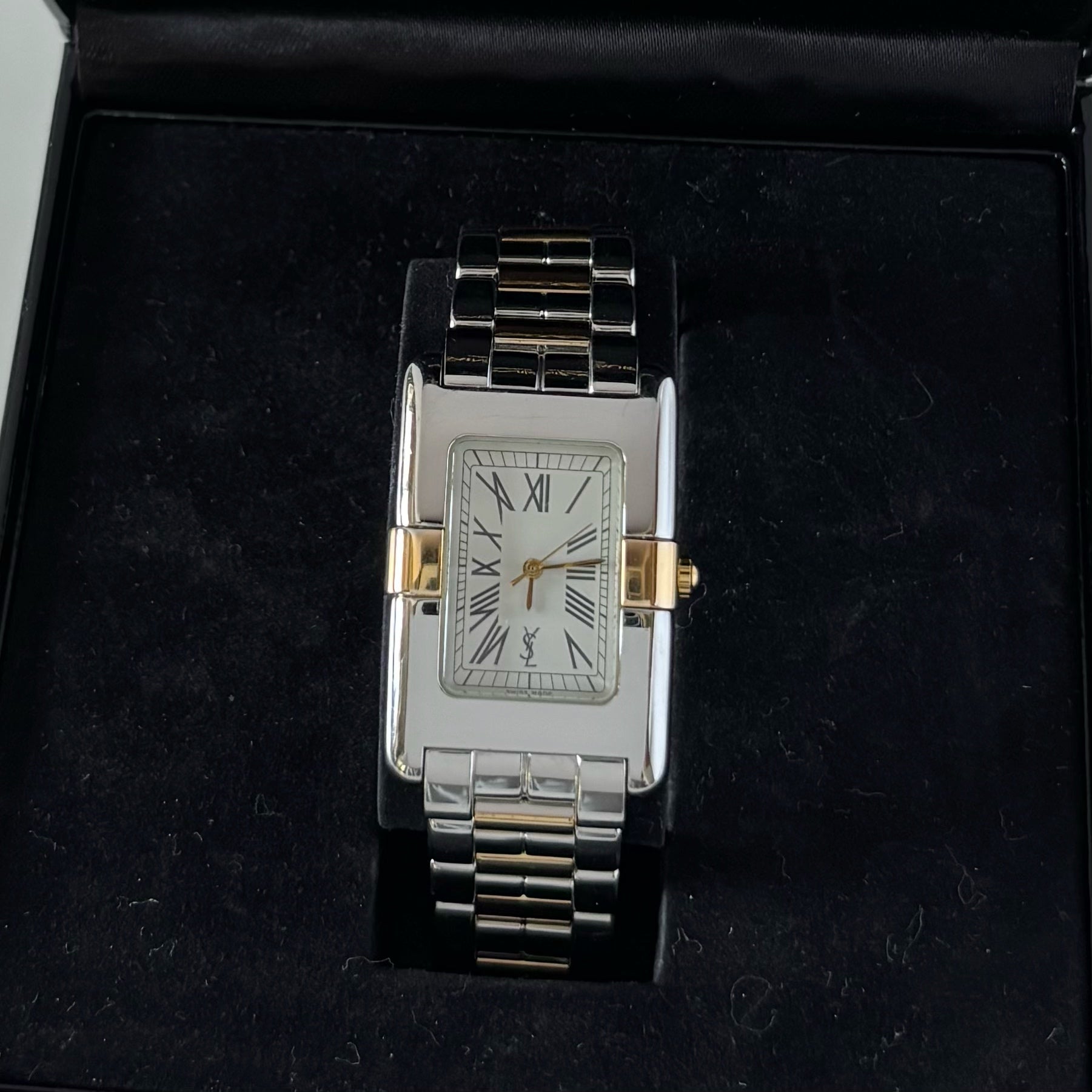 Yves Saint Laurent 1990s Two Tone Tank Watch (Large) – Lorinaté