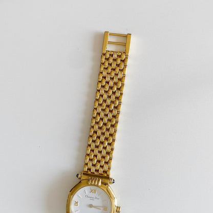 Dior 1990s Octagon Gold Plated Watch