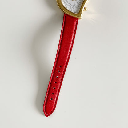Yves Saint Laurent 1990s Heart shaped Dial Gold Plated Watch