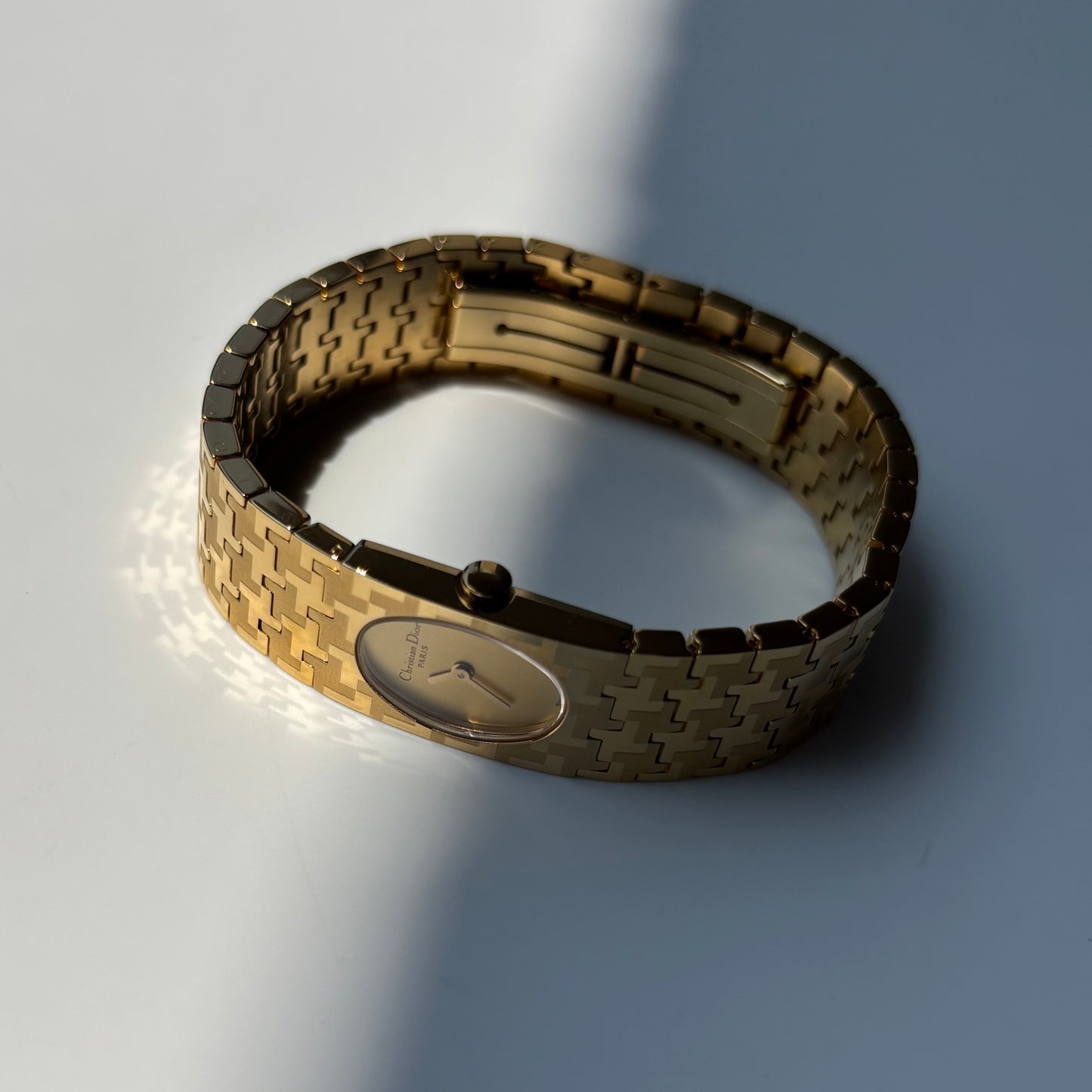 Dior Early 2000s Misss Dior Oval Dial Gold Plated Watch