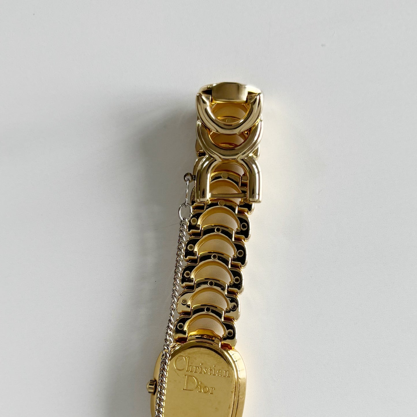 Dior 1990s Oval Gold Plated Watch