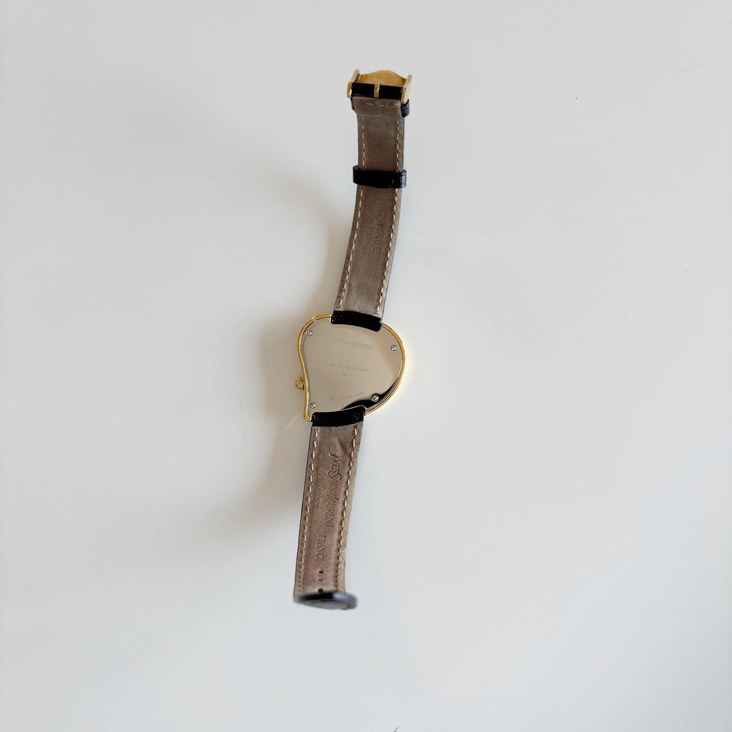 Yves Saint Laurent 1990s Heart Shaped Gold Plated Watch