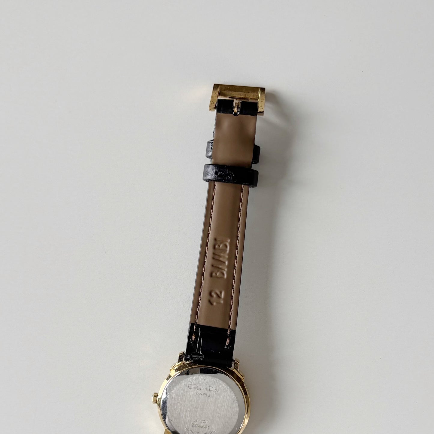 Dior 1990s Date CD Logo Round Dial Gold Plated Watch