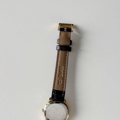 Dior 1990s Date CD Logo Round Dial Gold Plated Watch