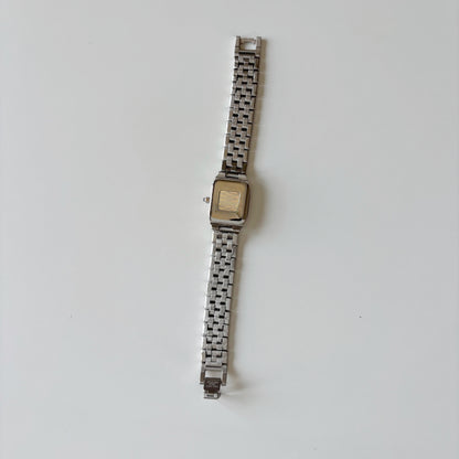 Givenchy 1990s Black Dial Silver Watch