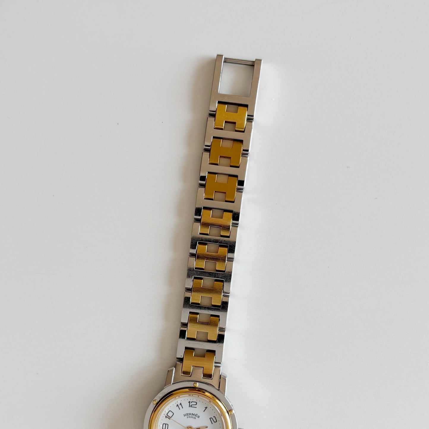 Hermes 1990s Clipper Two Tone Watch