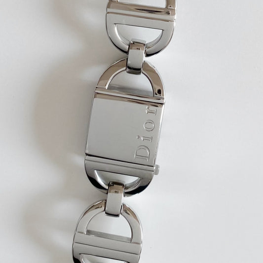 Dior Early 2000s Pandiora Mirror Dial Stainless steel Watch