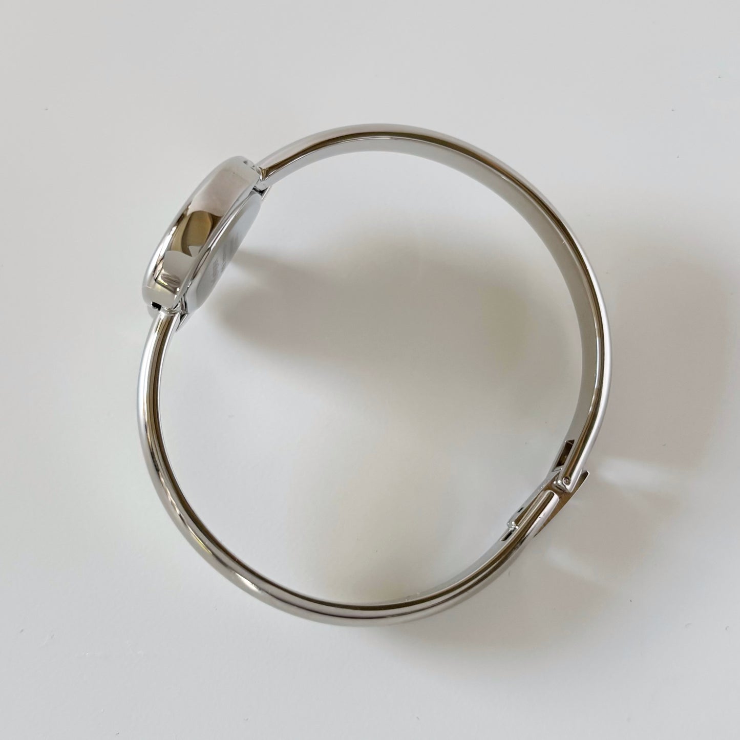 Yves Saint Laurent 1990s Heart Shaped Dial Bangle Watch