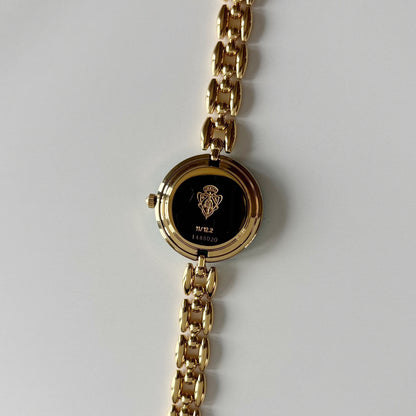 Gucci 1990s Interchangeable Bezel Gold Plated Rice Chain Watch with case, 6 bezels (160mm)