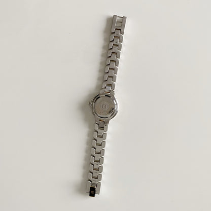 Fendi 1990s Date Round Dial Two Tone Watch