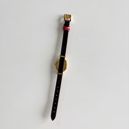 Fendi 1990s Interchangeable Strap Gold Plated Watch with 5 straps, case