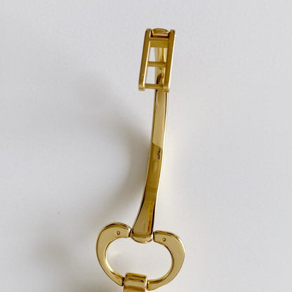 Gucci 1990s Seashell Dial Gold Plated Bangle Watch