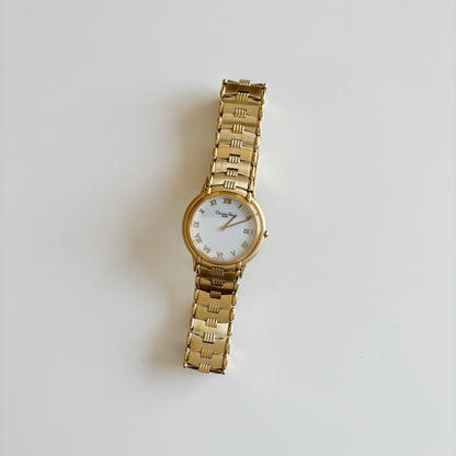 Dior 1990s Date Round Dial Gold Plated Watch (Large)