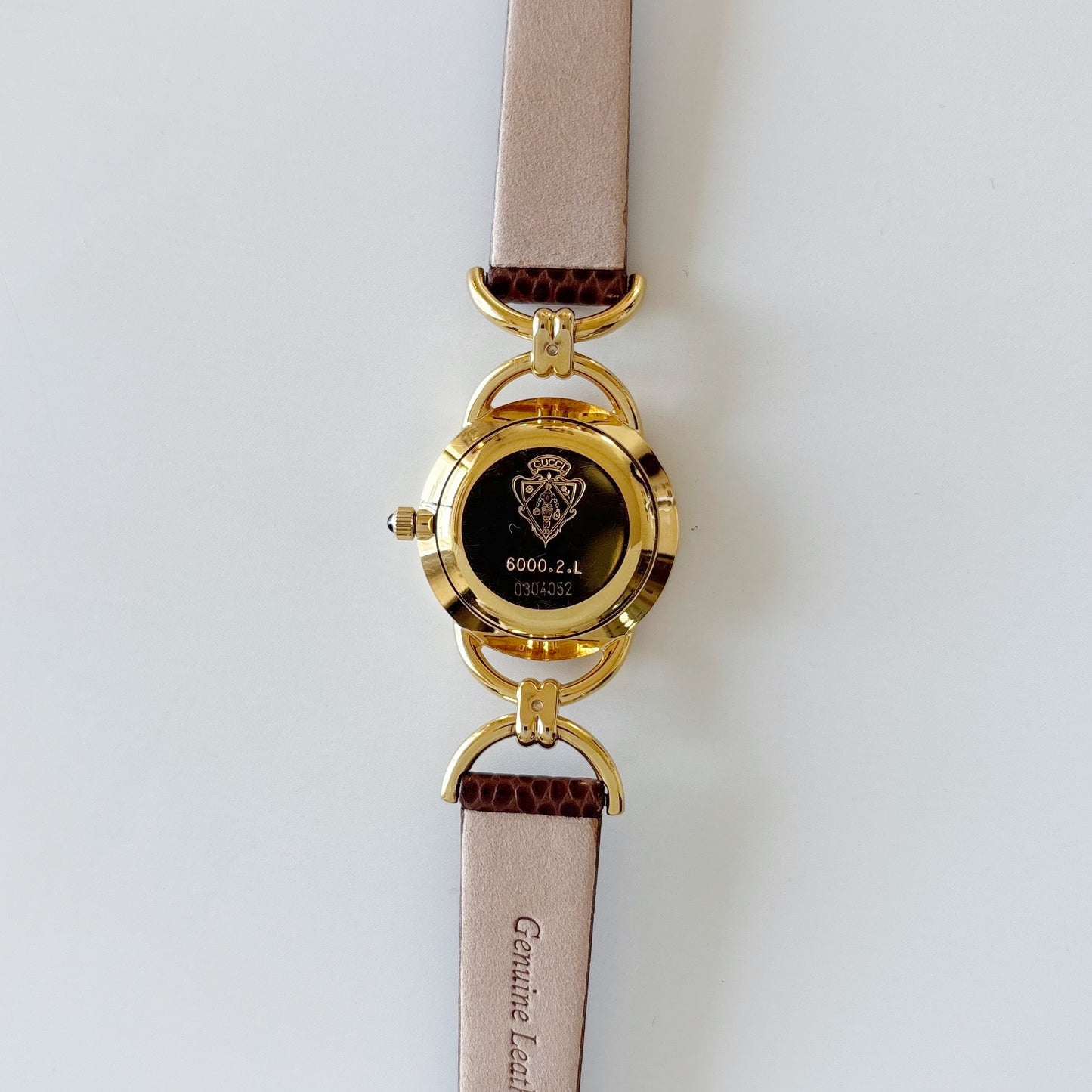 Gucci 1990s Gold Dial Gold Plated Horsebit Watch