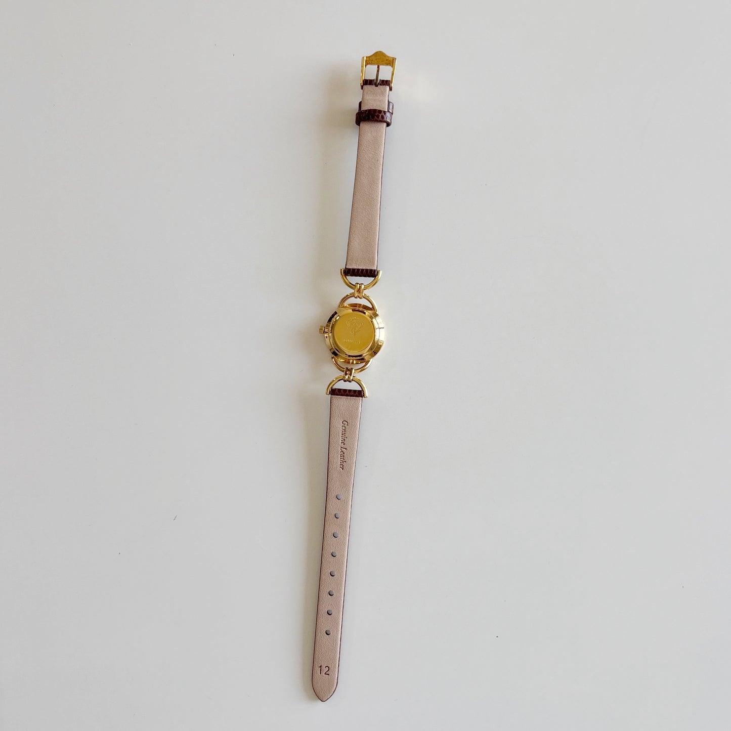 Gucci 1990s Gold Dial Horsebit Gold Plated Watch