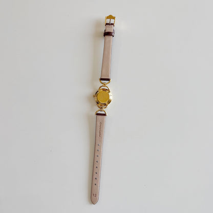 Gucci 1990s Gold Dial Horsebit Gold Plated Watch