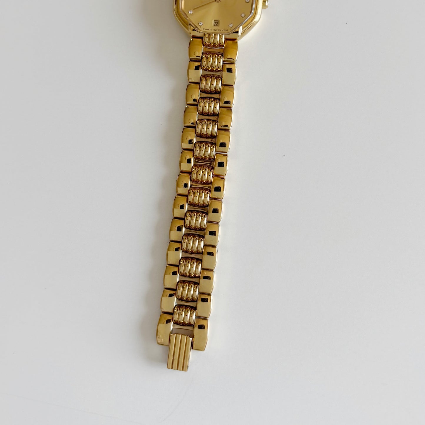 Dior 1990s Octagon Gold Plated Watch