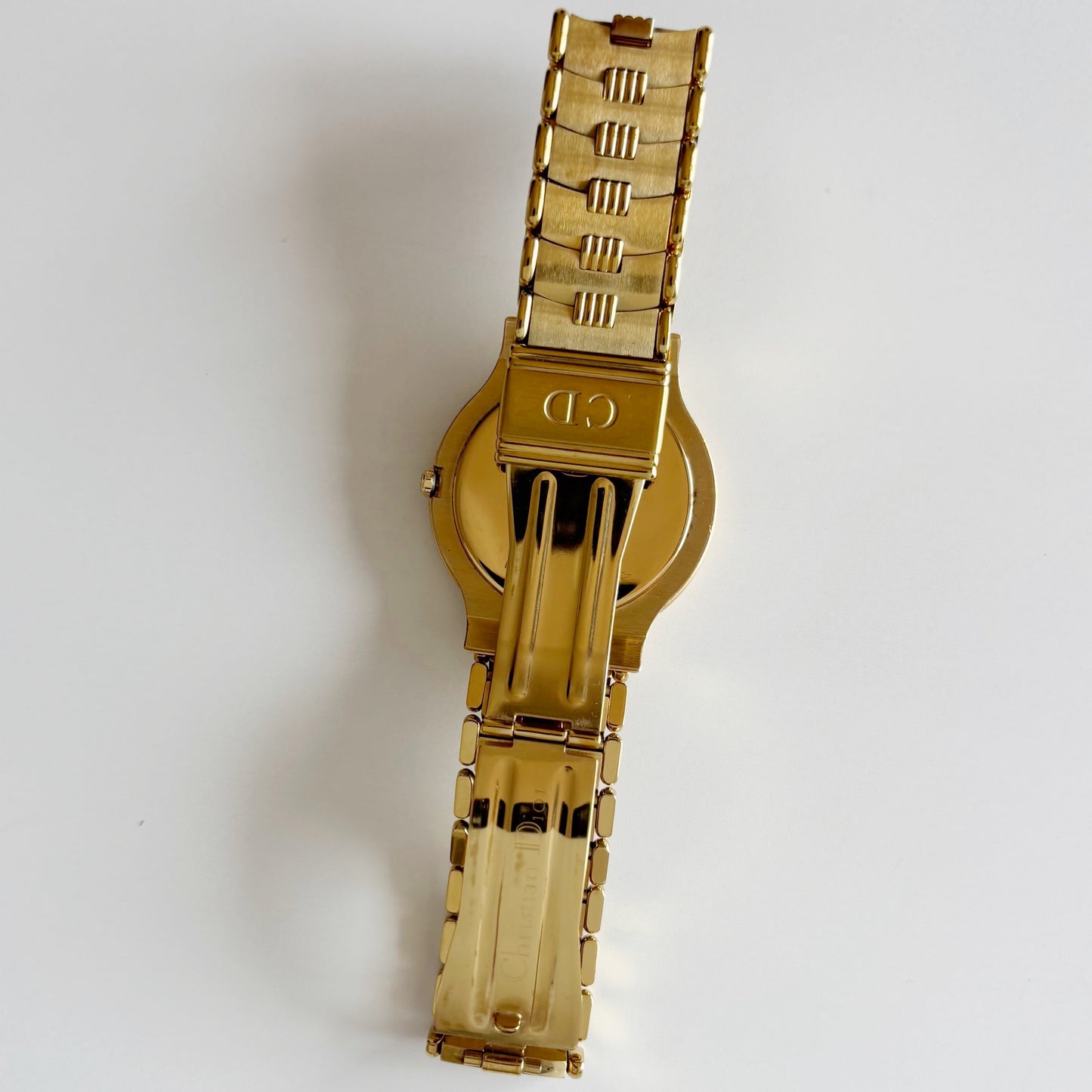 Dior 1990s Moon Phase Triple Calendar Gold Plated Watch