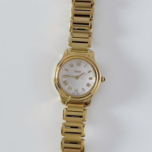 Fendi 1990s Gold Plated Watch
