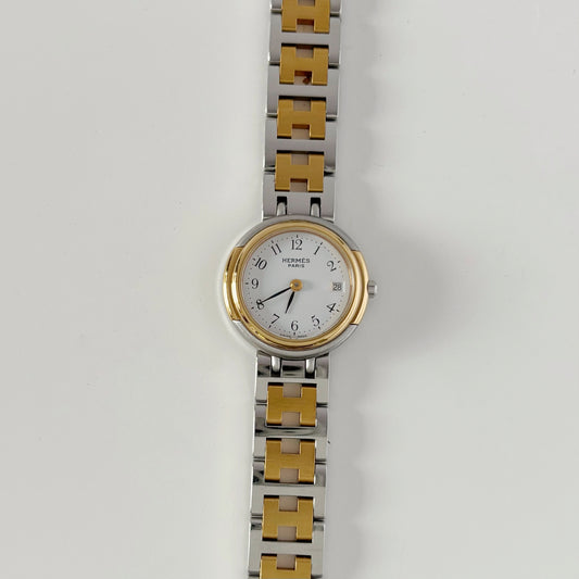 Hermes 1990s Windsor Two Tone Watch