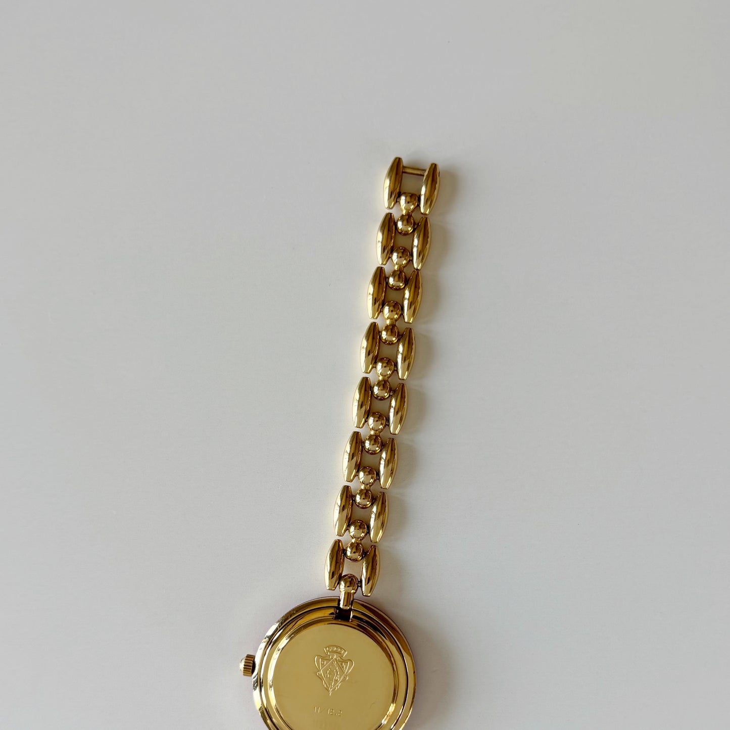 990s Interchangeable Bezel Gold Plated Rice Chain Watch with case, 6 bezels (160mm)