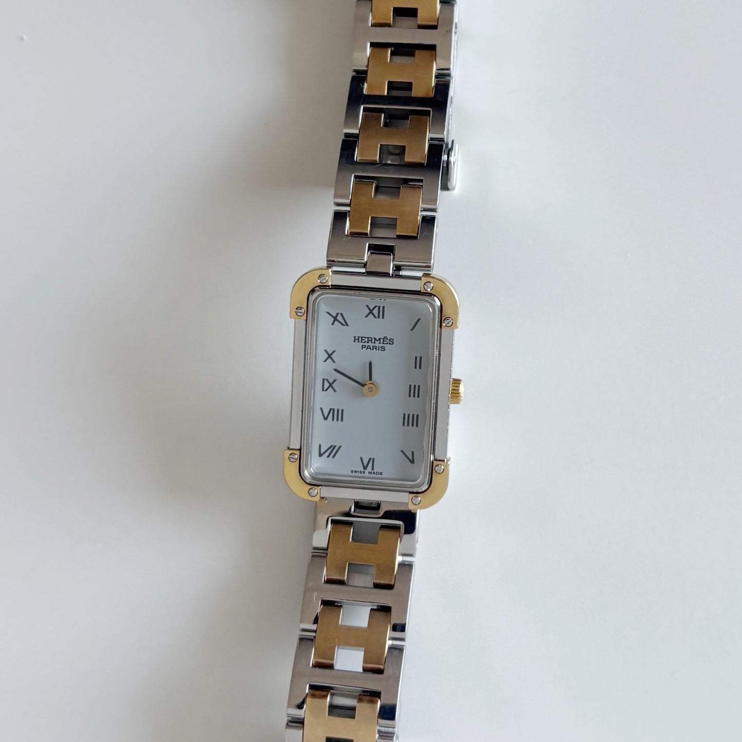 Hermes 1990s Croisier Two Tone Watch