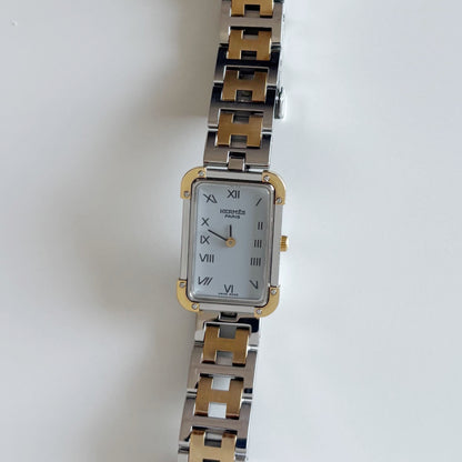 Hermes 1990s Croisier Two Tone Watch