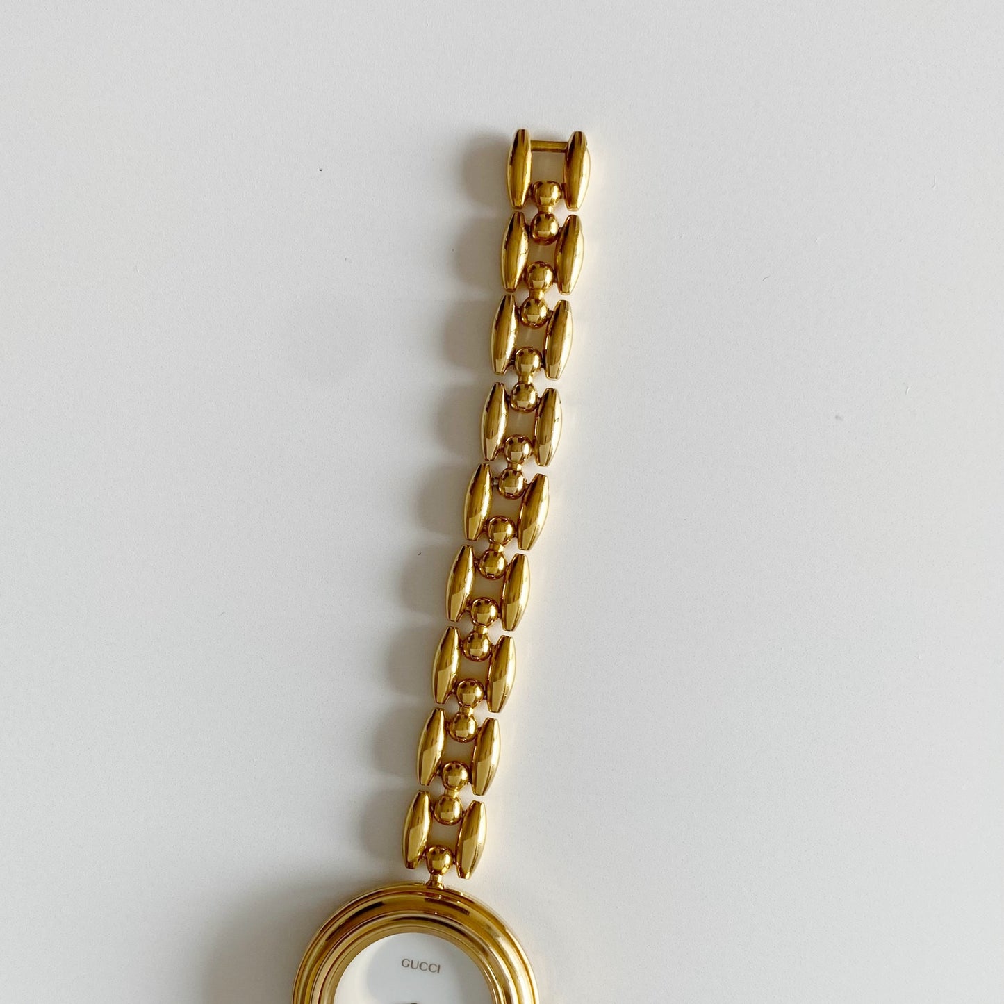Gucci 1990s Interchangeable Bezel Gold Plated Watch with 6 bezels, case (165mm)