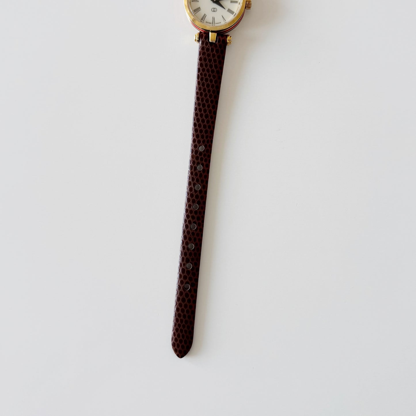 Gucci 1980s Sherry Round Dial Gold Plated Watch