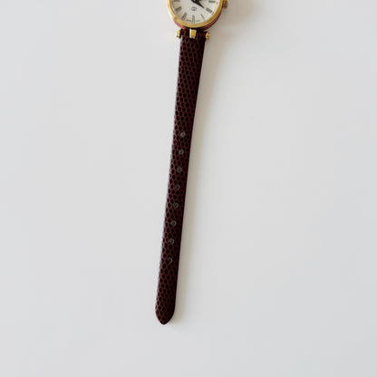 Gucci 1980s Sherry Round Dial Gold Plated Watch