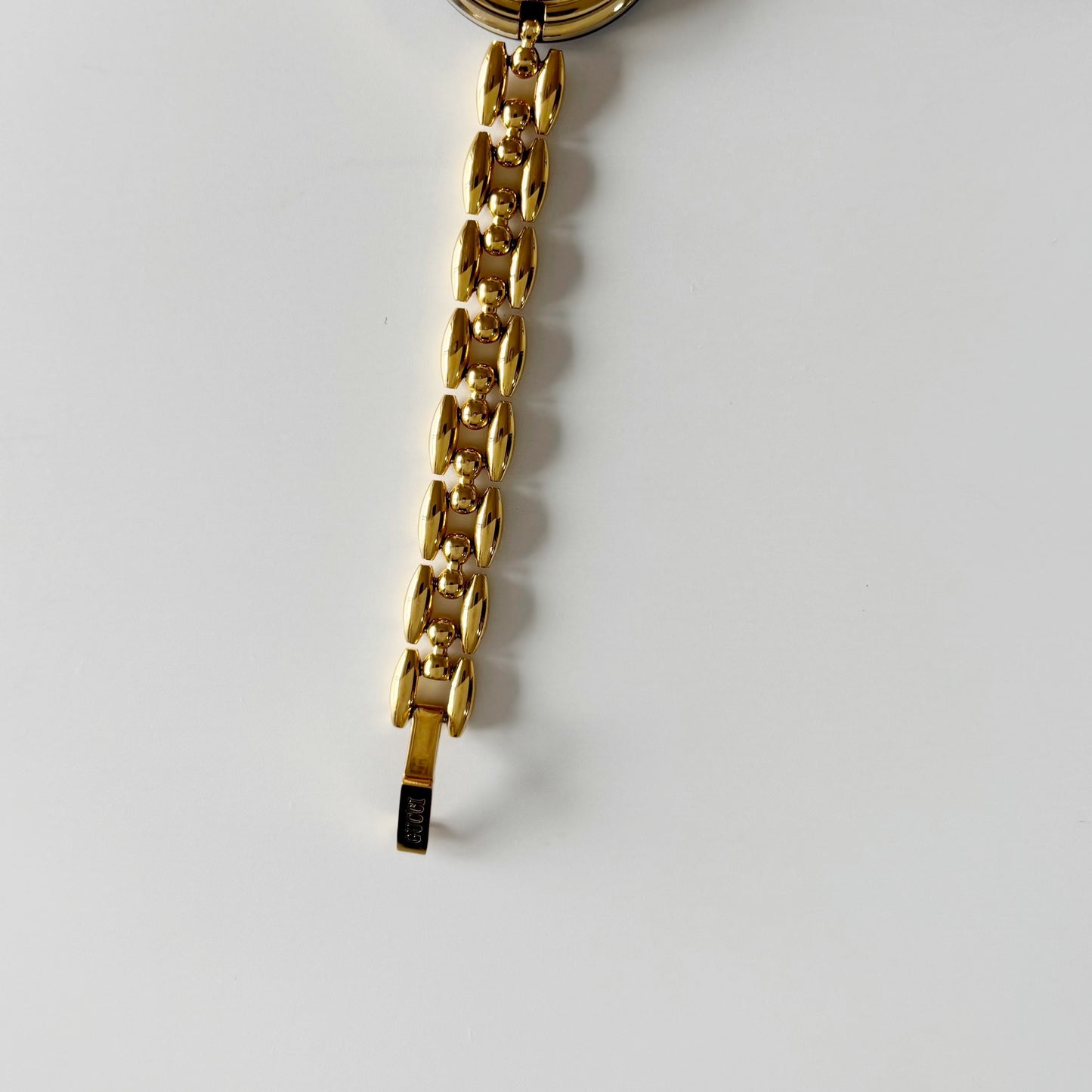 Gucci 1990s Interchangeable Bezel Gold Plated Watch with 6 bezels. case (160mm)