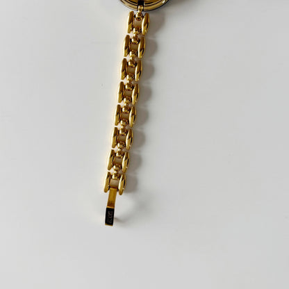 Gucci 1990s Interchangeable Bezel Gold Plated Watch with 6 bezels. case (160mm)