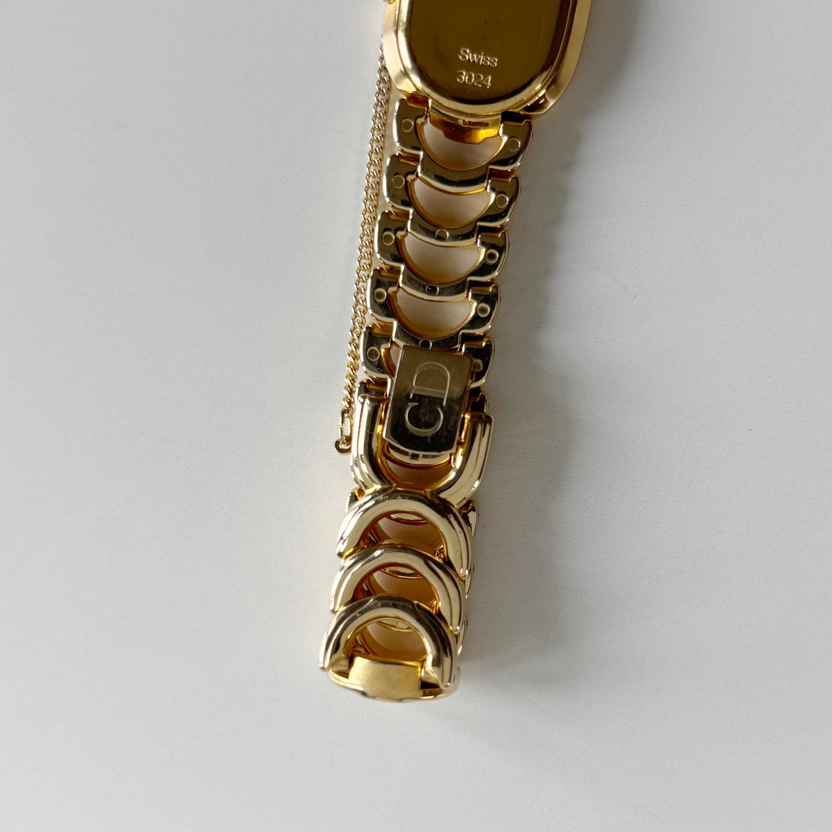 Dior 1990s Oval Dial Gold Plated Watch