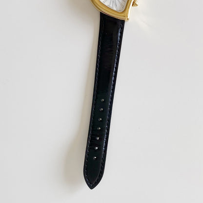 Yves Saint Laurent 1990s Heart Shaped Gold Plated Watch
