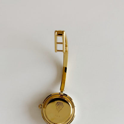Gucci 1990s Interchangeable Bezel Gold Plated Bangle Watch with 12 bezels, case