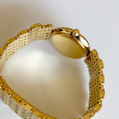 Dior 1990s Round Dial Gold Plated Watch