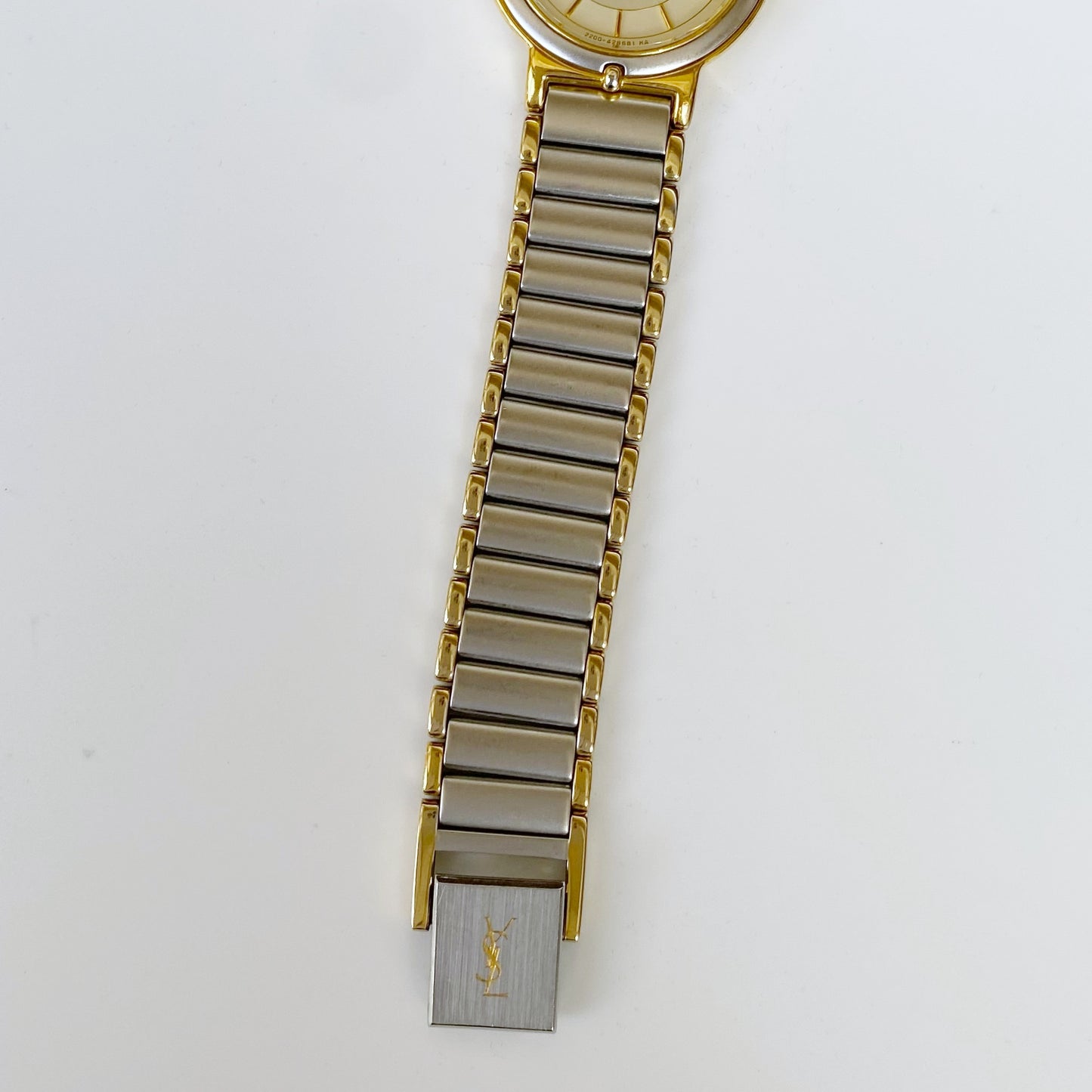 Yves Saint Laurent 1990s Round Two Tone Watch