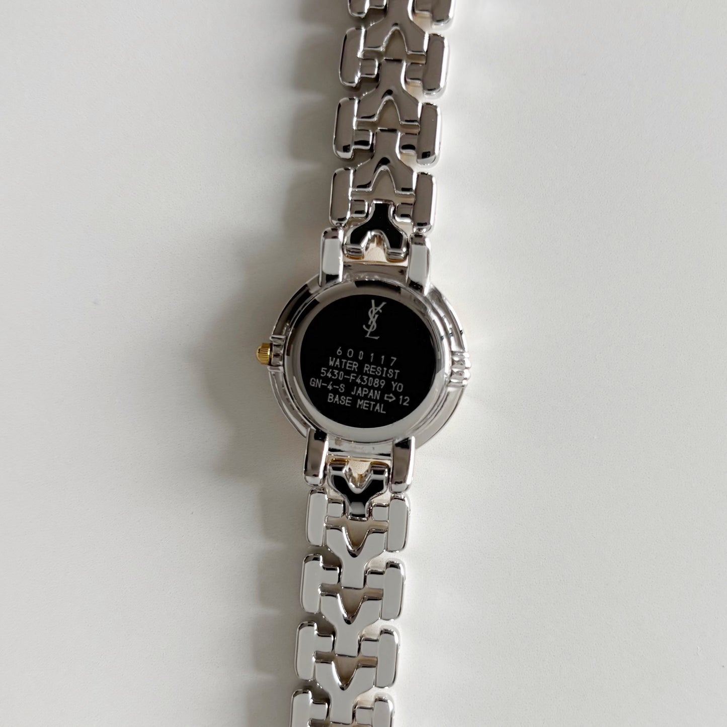 Yves Saint Laurent 1990s Round Dial Two Tone Watch