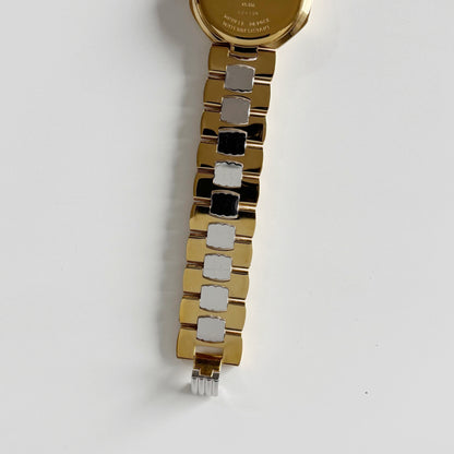 Dior 1990s Octagon Date Two Tone Gold Plated Watch (Large)