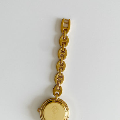 Gucci 1990s Interchangeable Bezel Gold Plated Watch with 6 bezels, case (167mm)