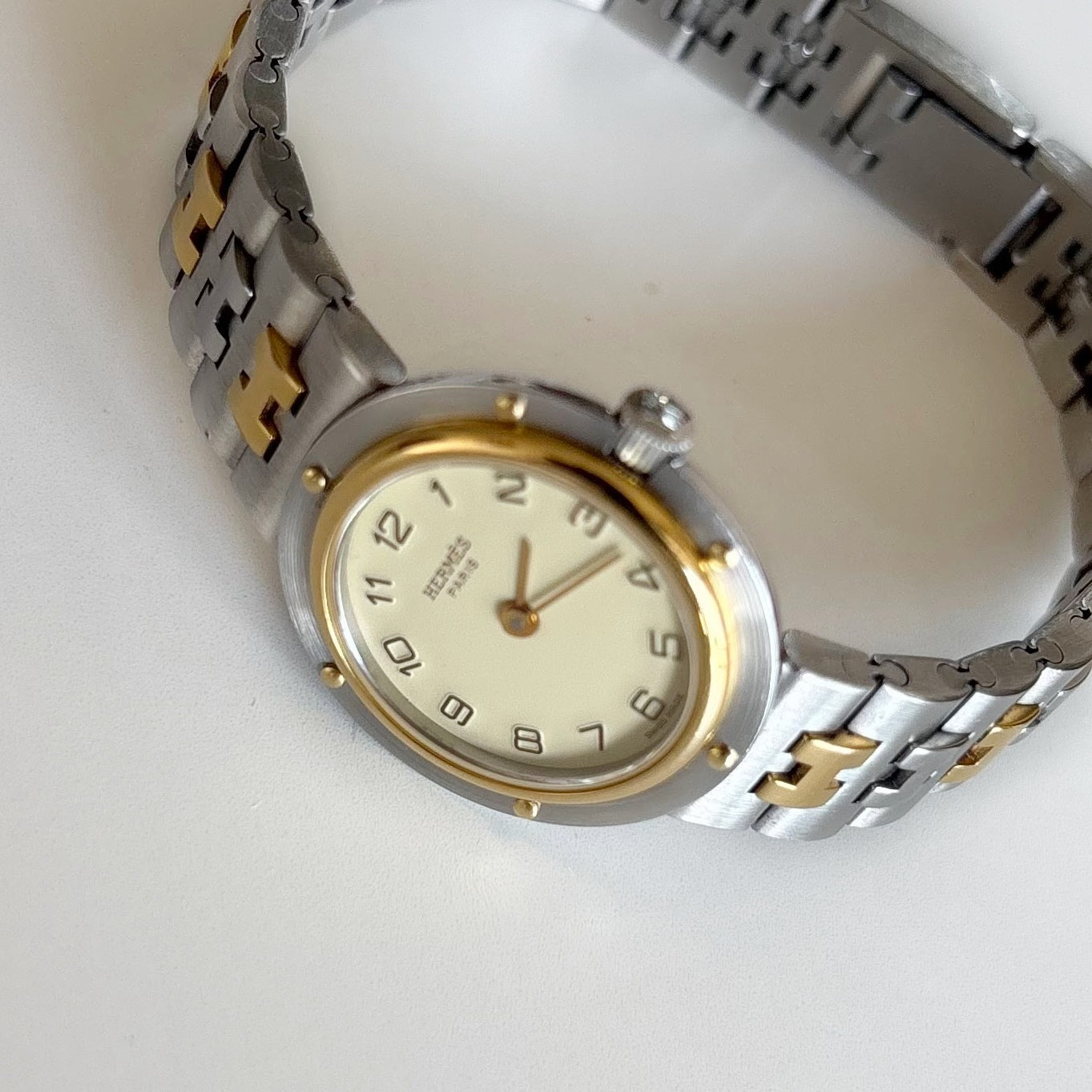 Hermes 1990s Olympia Two Tone Watch