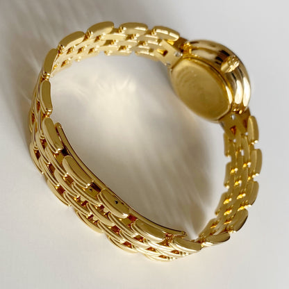 Dior 1990s Bagheera Gold Plated Round Watch